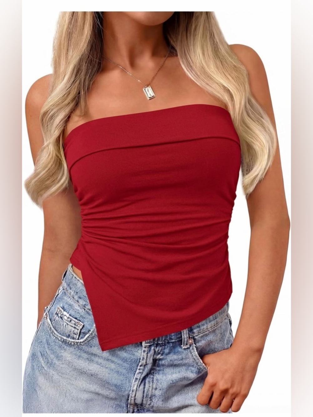 🆕Women’s Strapless Asymmetric Tube Top
